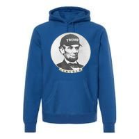 Lincoln Wearing Trump Hat Funny Abe Merica Abraham Gift Premium Hoodie