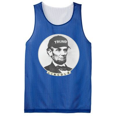 Lincoln Wearing Trump Hat Funny Abe Merica Abraham Gift Mesh Reversible Basketball Jersey Tank