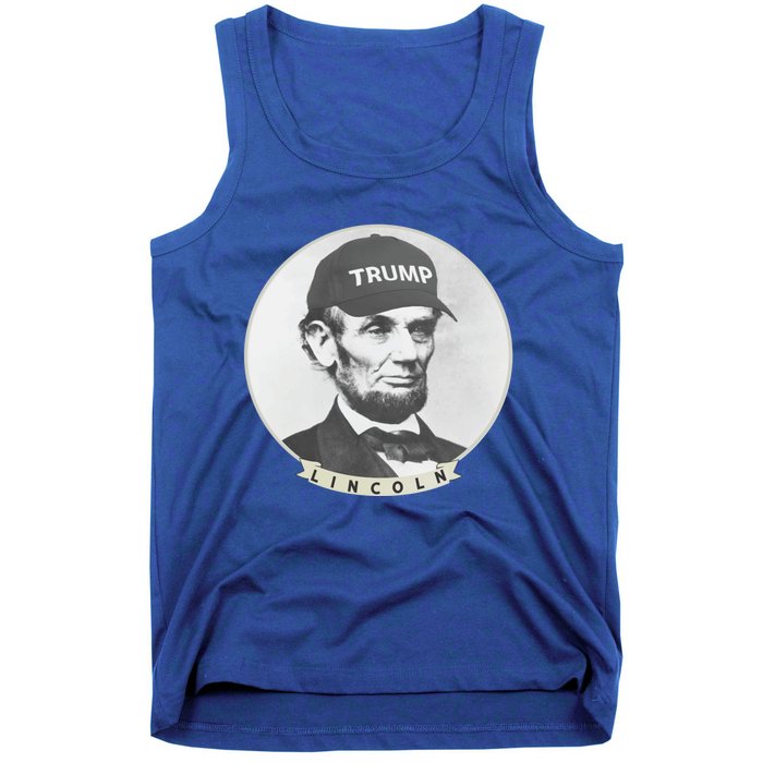 Lincoln Wearing Trump Hat Funny Abe Merica Abraham Gift Tank Top