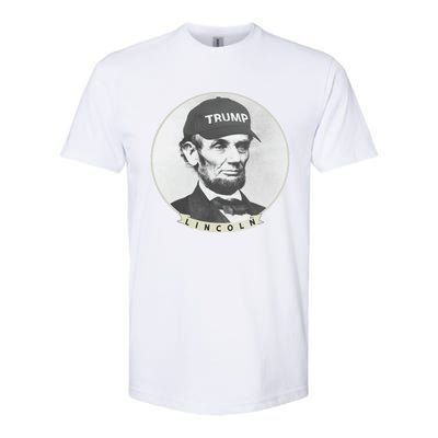 Lincoln Wearing Trump Hat Funny Abe Merica Abraham Gift Softstyle CVC T-Shirt