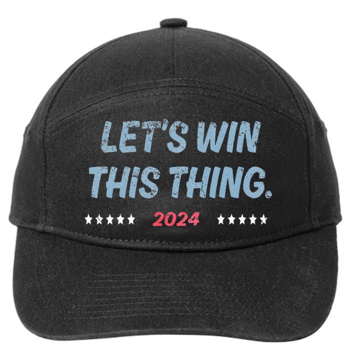 Let’S Win This Thing Tim Walz Kamala 7-Panel Snapback Hat