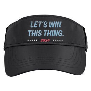 Let’S Win This Thing Tim Walz Kamala Adult Drive Performance Visor