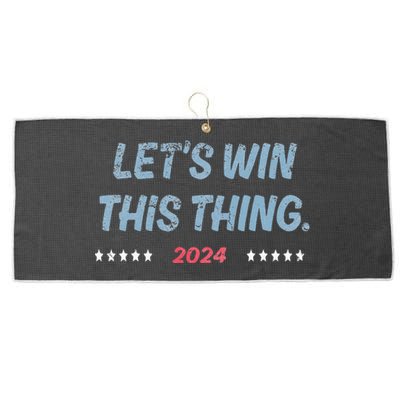 Let’S Win This Thing Tim Walz Kamala Large Microfiber Waffle Golf Towel