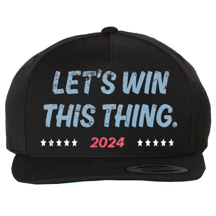 Let’S Win This Thing Tim Walz Kamala Wool Snapback Cap