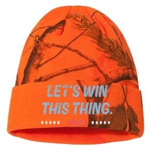 Let’S Win This Thing Tim Walz Kamala Kati Licensed 12" Camo Beanie