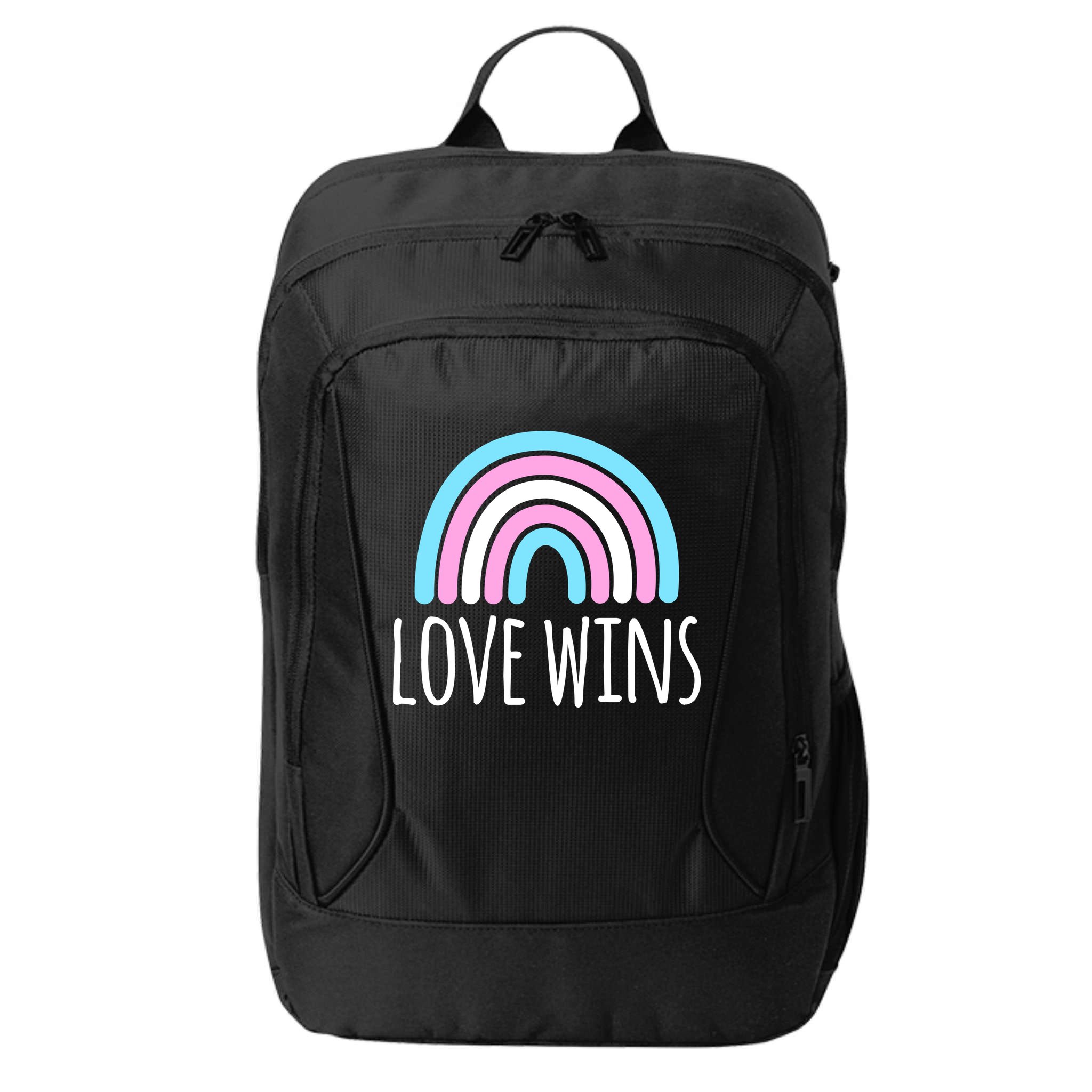 Love Wins Transgender Rainbow Pride Month City Backpack