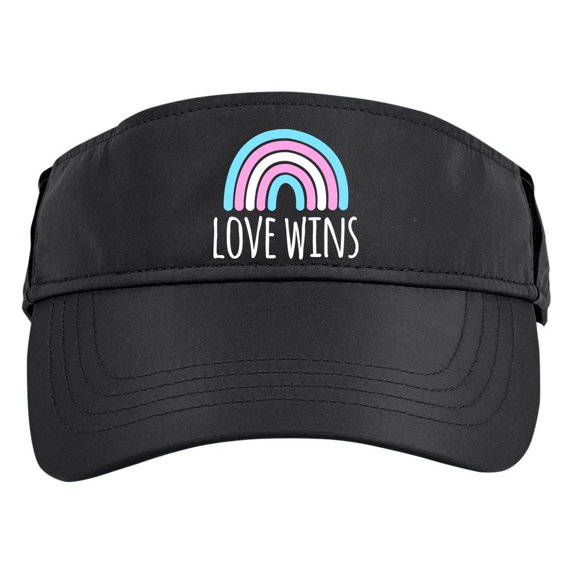 Love Wins Transgender Rainbow Pride Month Adult Drive Performance Visor