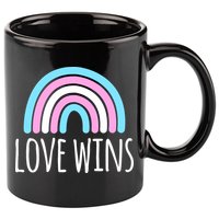 Love Wins Transgender Rainbow Pride Month 11oz C Handle Ceramic Mug