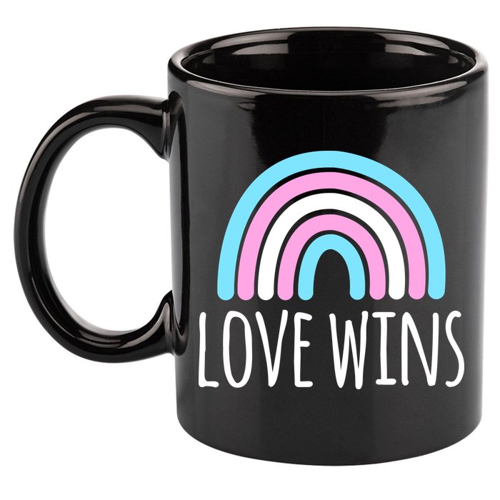 Love Wins Transgender Rainbow Pride Month 11oz C Handle Ceramic Mug