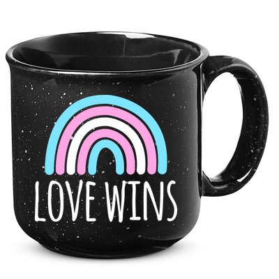 Love Wins Transgender Rainbow Pride Month 15oz Campfire Ceramic Mug