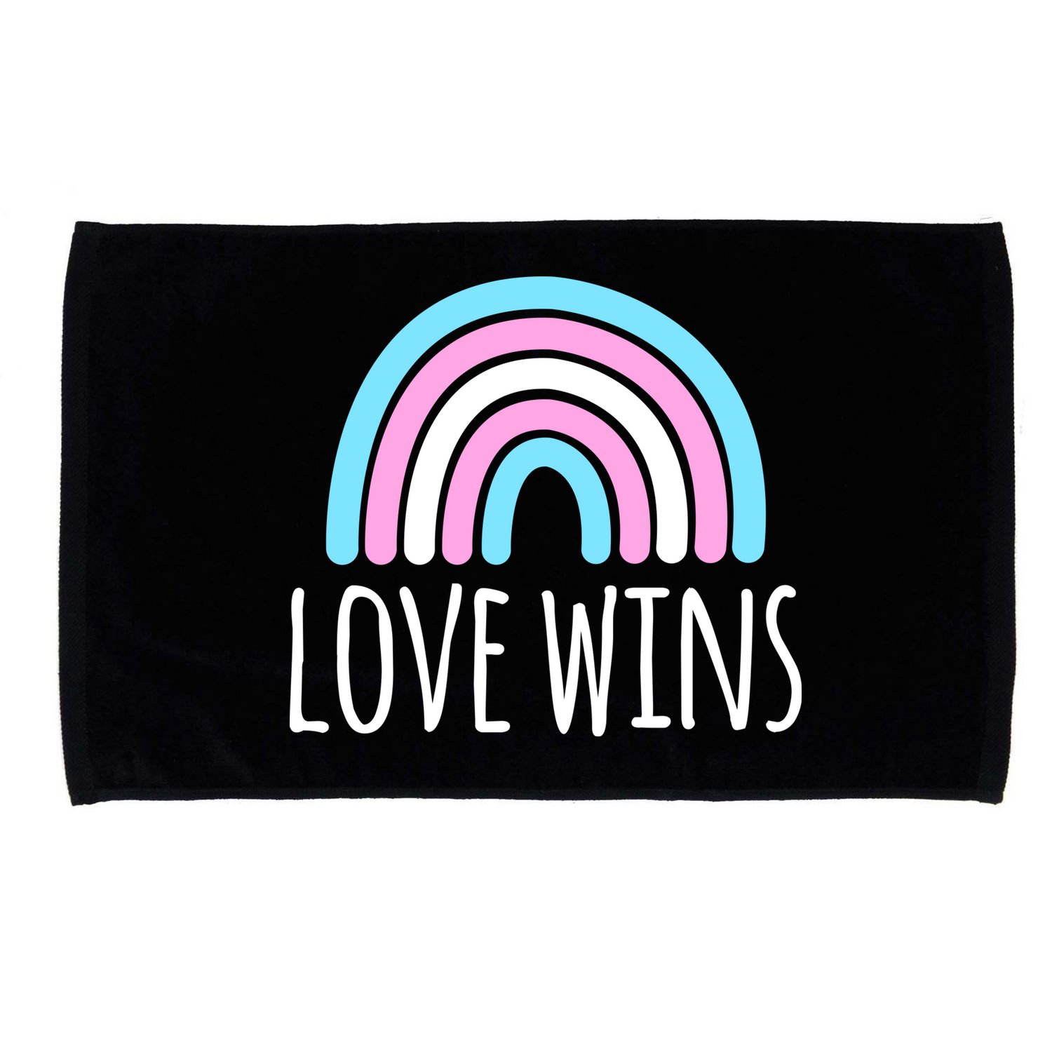 Love Wins Transgender Rainbow Pride Month Microfiber Hand Towel
