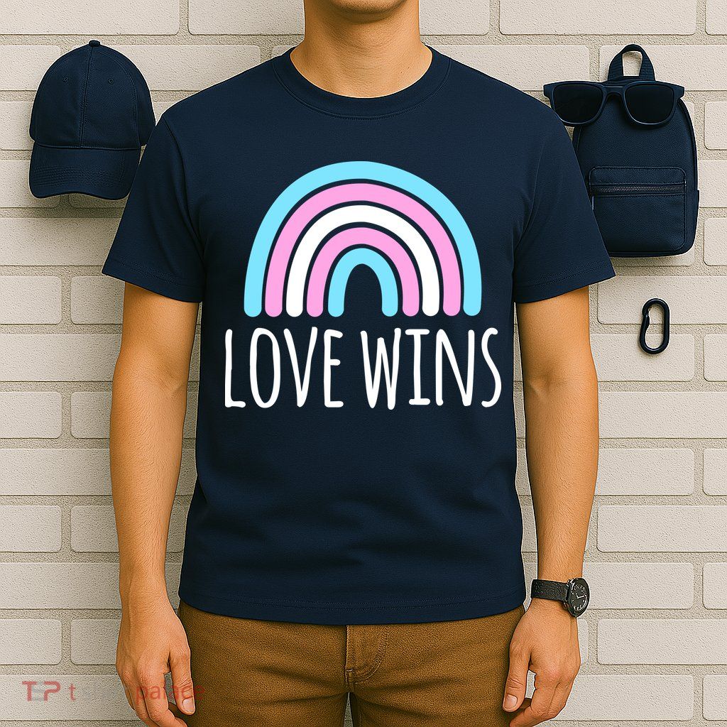 Love Wins Transgender Rainbow Pride Month T-Shirt