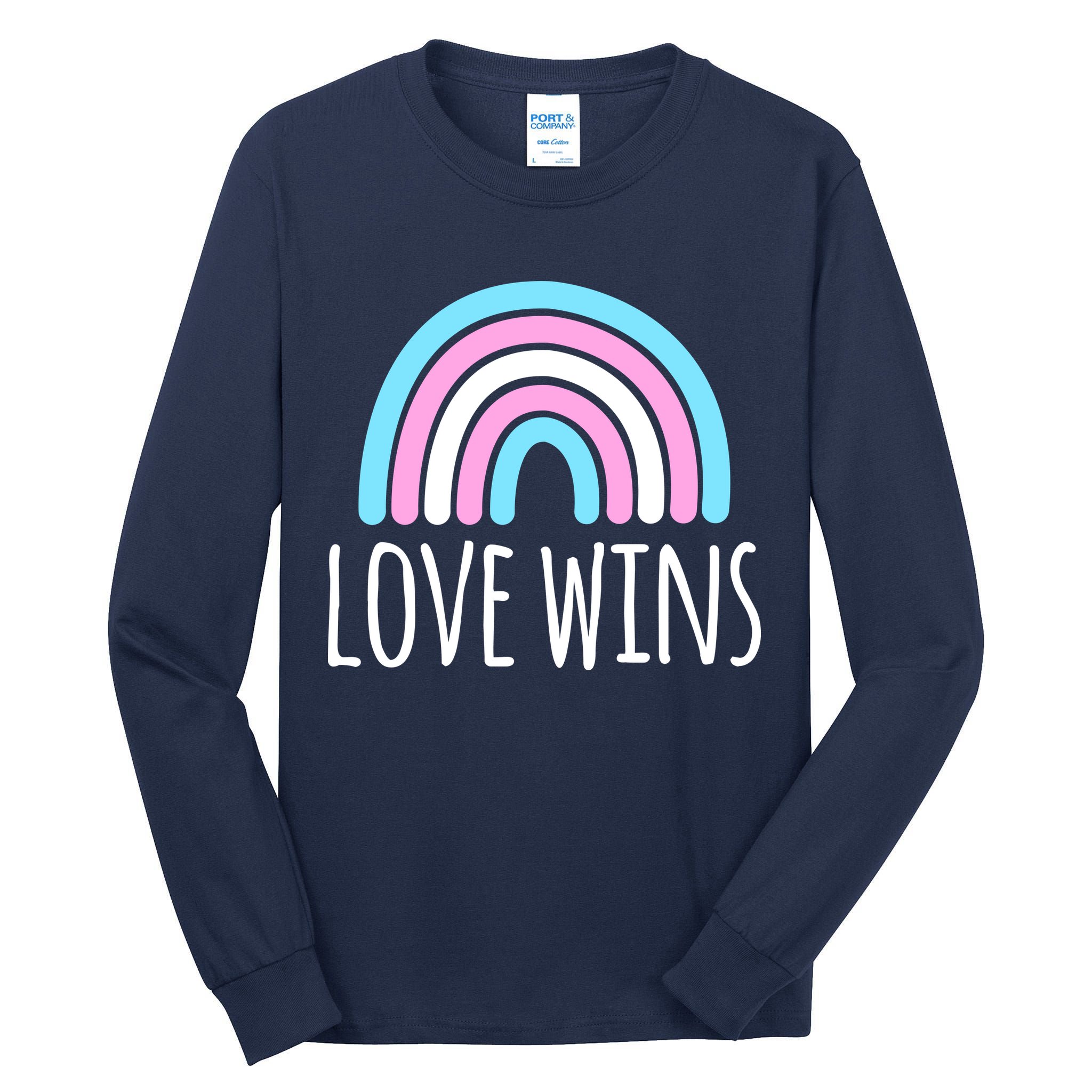 Love Wins Transgender Rainbow Pride Month Tall Long Sleeve T-Shirt