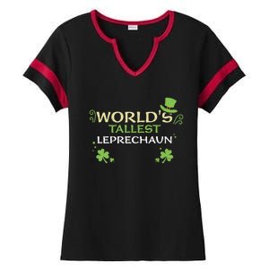 Leprechaun: Worlds Tallest Leprechaun Cool Gift St Patricks Day Gift Ladies Halftime Notch Neck Tee