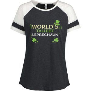 Leprechaun: Worlds Tallest Leprechaun Cool Gift St Patricks Day Gift Enza Ladies Jersey Colorblock Tee