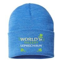 Leprechaun: Worlds Tallest Leprechaun Cool Gift St Patricks Day Gift Sustainable Knit Beanie