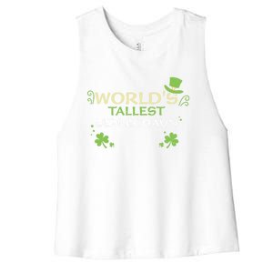 Leprechaun: Worlds Tallest Leprechaun Cool Gift St Patricks Day Gift Women's Racerback Cropped Tank