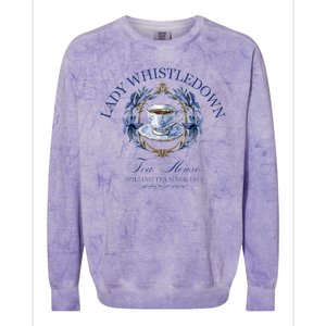 Lady Whistledown Tea House Spilling Tea Since 1813 Colorblast Crewneck Sweatshirt