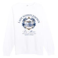 Lady Whistledown Tea House Spilling Tea Since 1813 Premium Crewneck Sweatshirt