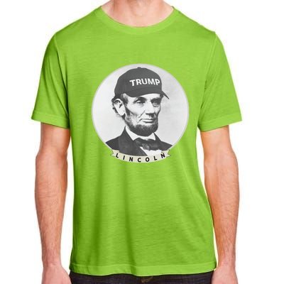 Lincoln Wearing Trump Hat Funny Abe Merica Abraham Gift Adult ChromaSoft Performance T-Shirt