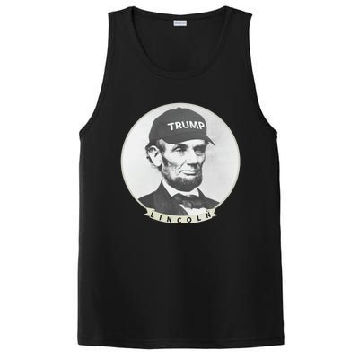 Lincoln Wearing Trump Hat Funny Abe Merica Abraham Gift PosiCharge Competitor Tank