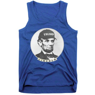 Lincoln Wearing Trump Hat Funny Abe Merica Abraham Gift Tank Top