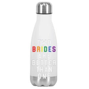 Lesbian Wedding Two Brides Are Better Than One Lgbt Stainless Steel Insulated Water Bottle