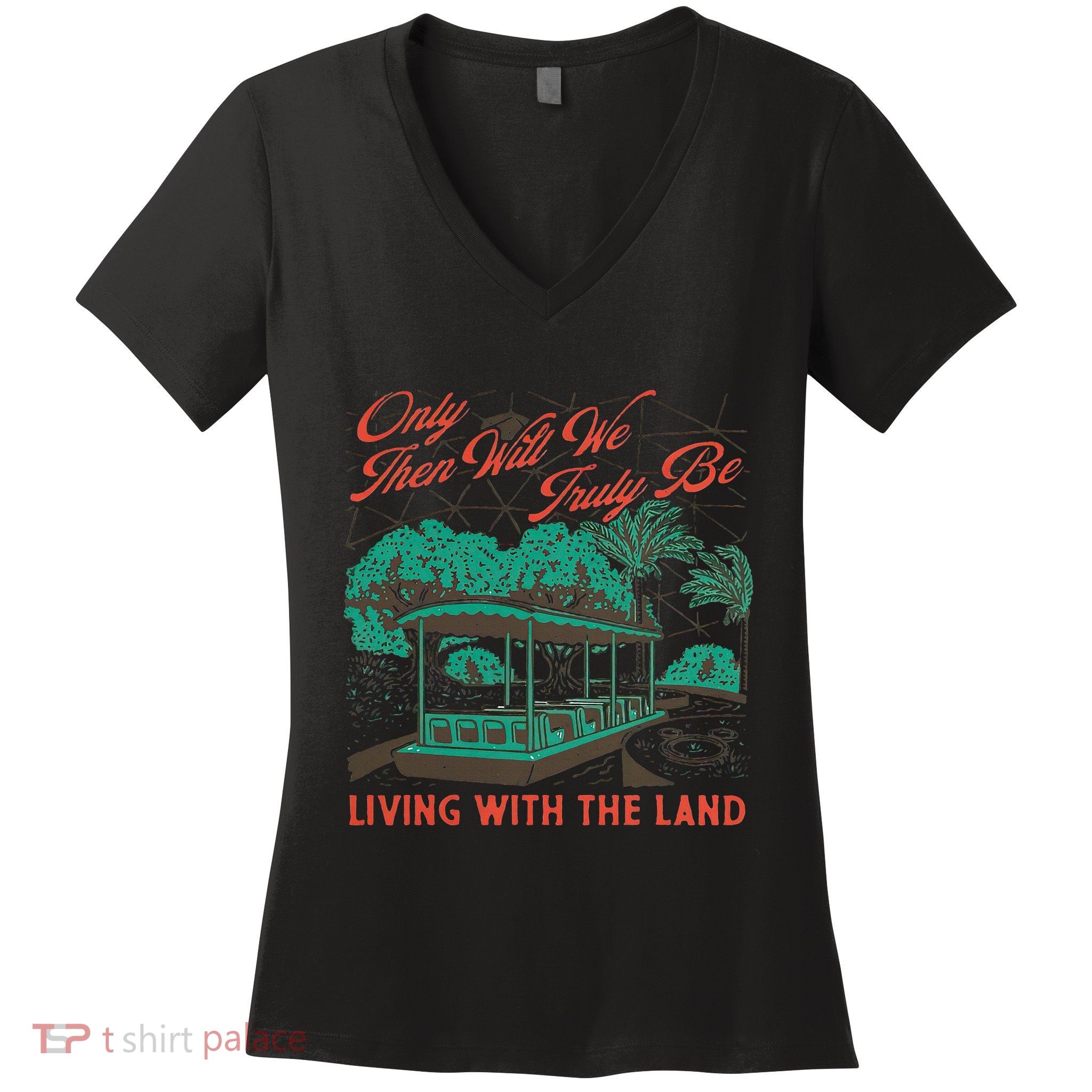 Living With The Land Women's V-Neck T-Shirt