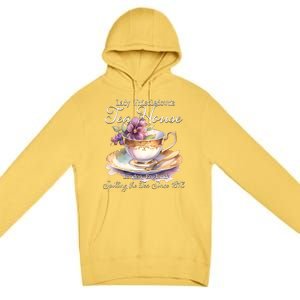 Lady Whistledowns Tea House Spilling The Tea Since 1813 Lady Premium Pullover Hoodie