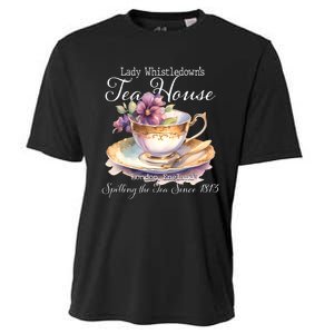 Lady Whistledowns Tea House Spilling The Tea Since 1813 Lady Cooling Performance Crew T-Shirt