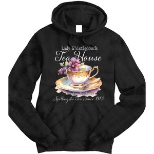 Lady Whistledowns Tea House Spilling The Tea Since 1813 Lady Tie Dye Hoodie