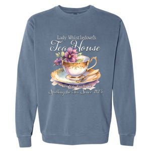 Lady Whistledowns Tea House Spilling The Tea Since 1813 Lady Garment-Dyed Sweatshirt