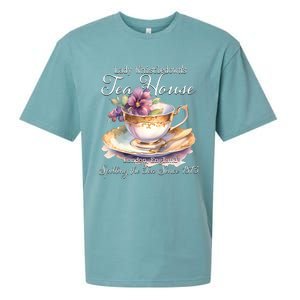 Lady Whistledowns Tea House Spilling The Tea Since 1813 Lady Sueded Cloud Jersey T-Shirt