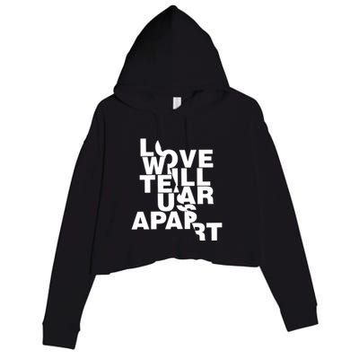 Love Will Tear Us Apart Crop Fleece Hoodie