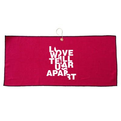 Love Will Tear Us Apart Large Microfiber Waffle Golf Towel