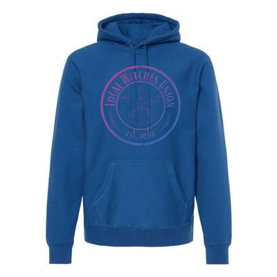 Local Witches Union Est 1692 Distressed Halloween Gift Premium Hoodie