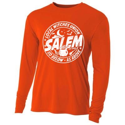 Local Witches Union Salem Est 1692 Halloween Costumes Meaningful Gift Cooling Performance Long Sleeve Crew