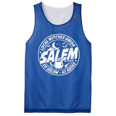 Local Witches Union Salem Est 1692 Halloween Costumes Meaningful Gift Mesh Reversible Basketball Jersey Tank