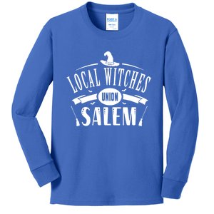 Local Witches Union Salem Halloween Witch Gift Kids Long Sleeve Shirt