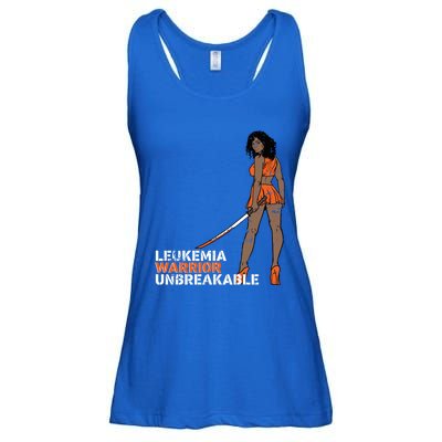 Leukemia Warrior Unbreakable Blood Cancer Awareness Melanin Gift Ladies Essential Flowy Tank