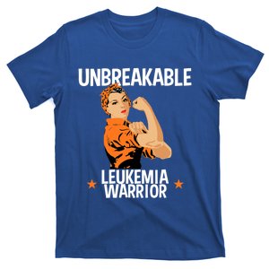 Leukemia Warrior Unbreakable Gift Awareness Gift Meaningful Gift T-Shirt