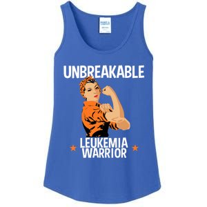 Leukemia Warrior Unbreakable Gift Awareness Gift Meaningful Gift Ladies Essential Tank