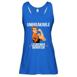 Leukemia Warrior Unbreakable Gift Awareness Gift Meaningful Gift Ladies Essential Flowy Tank