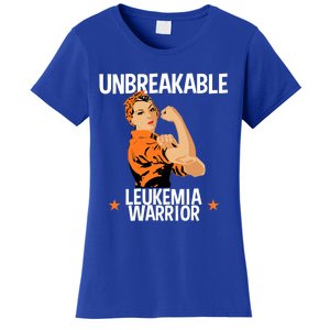 Leukemia Warrior Unbreakable Gift Awareness Gift Meaningful Gift Women's T-Shirt