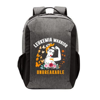 Leukemia Warrior Unbreakable Orange Ribbon Strong Meaningful Gift Vector Backpack