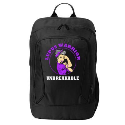 Lupus Warrior Unbreakable Lupus Awareness Gift City Backpack