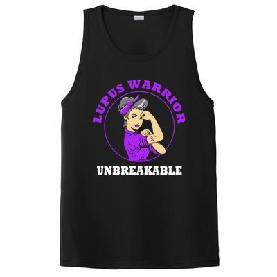 Lupus Warrior Unbreakable Lupus Awareness Gift PosiCharge Competitor Tank