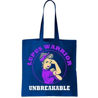 Lupus Warrior Unbreakable Lupus Awareness Gift Tote Bag