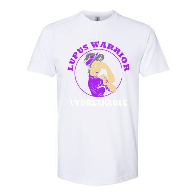 Lupus Warrior Unbreakable Lupus Awareness Gift Softstyle® CVC T-Shirt