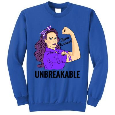 Lupus Warrior Unbreakable Purple Ribbon Awareness Gift Sweatshirt